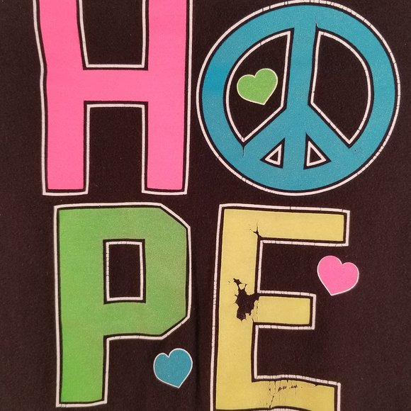 Justice "HOPE" Black Graphic Tee - Picture 3 of 6